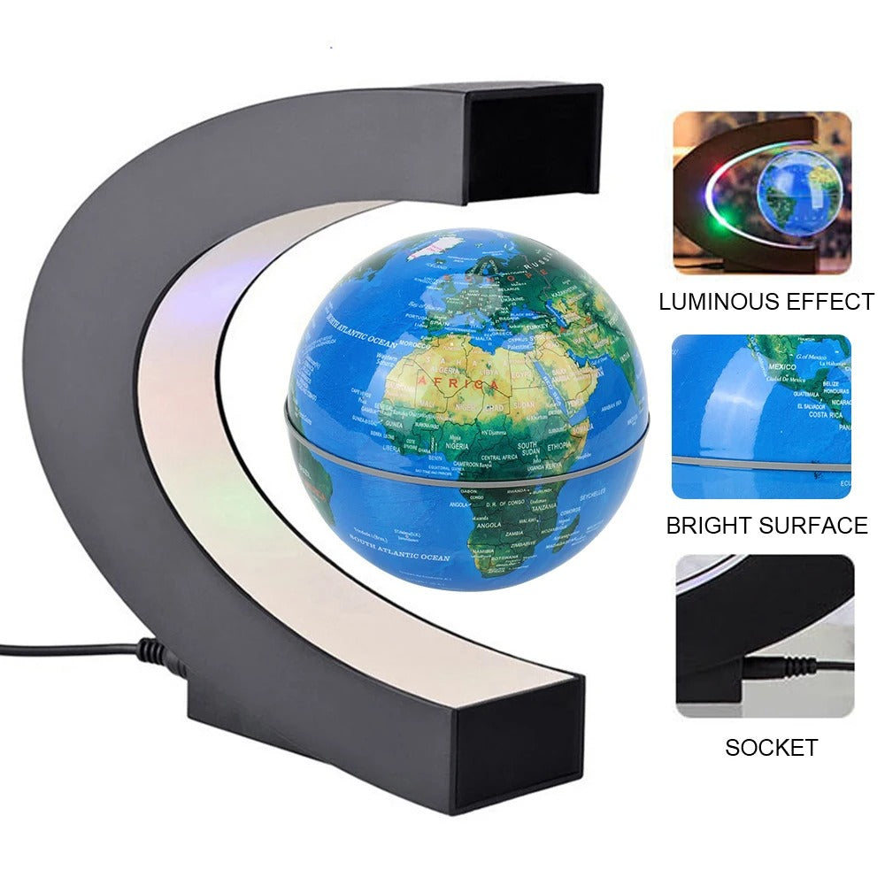 C-Shape Magnetic Levitation Floating Globe with LED Lights