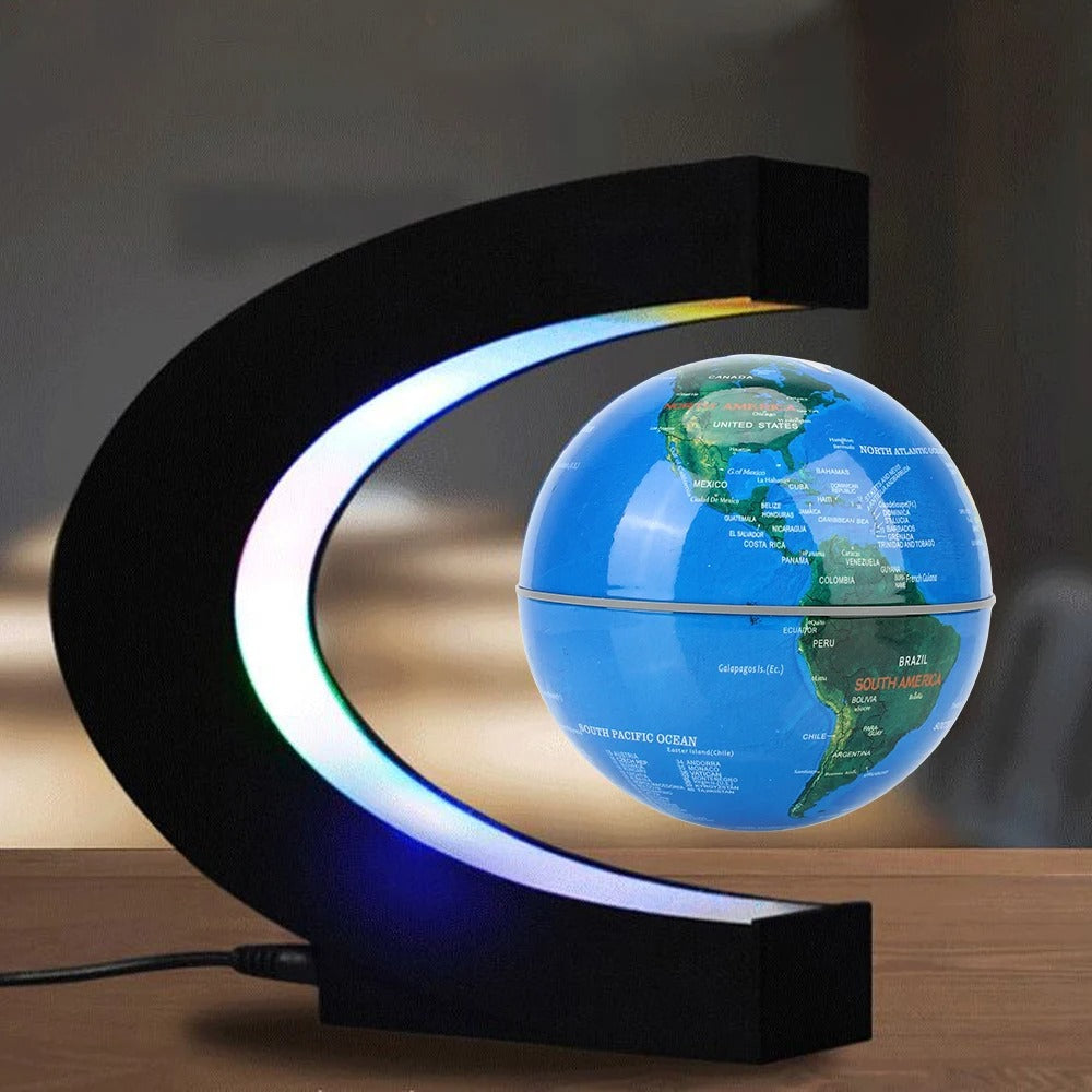 C-Shape Magnetic Levitation Floating Globe with LED Lights