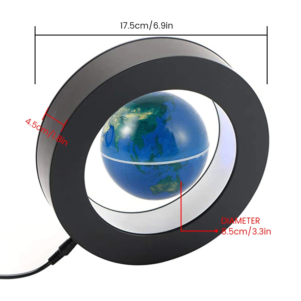 C-Shape Magnetic Levitation Floating Globe with LED Lights